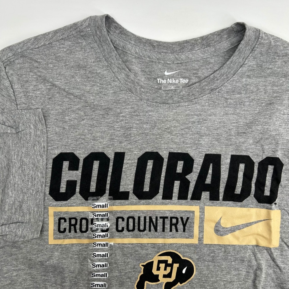 Nike Colorado Buffaloes Cross Country Shirt Mens Small Grey NWT M11332